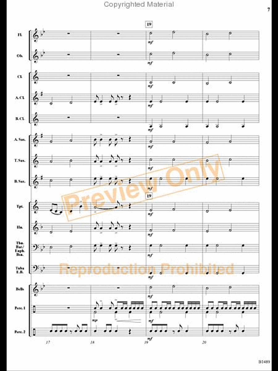 Quest of the Knights Templar Concert Band scores gallery preview page 6