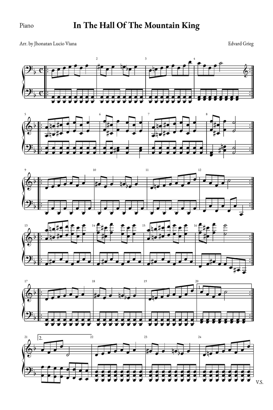 In The Hall of the Mountain King Piano Solo scores gallery preview page 3