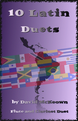 Book cover for 10 Latin Duets, for Flute and Clarinet