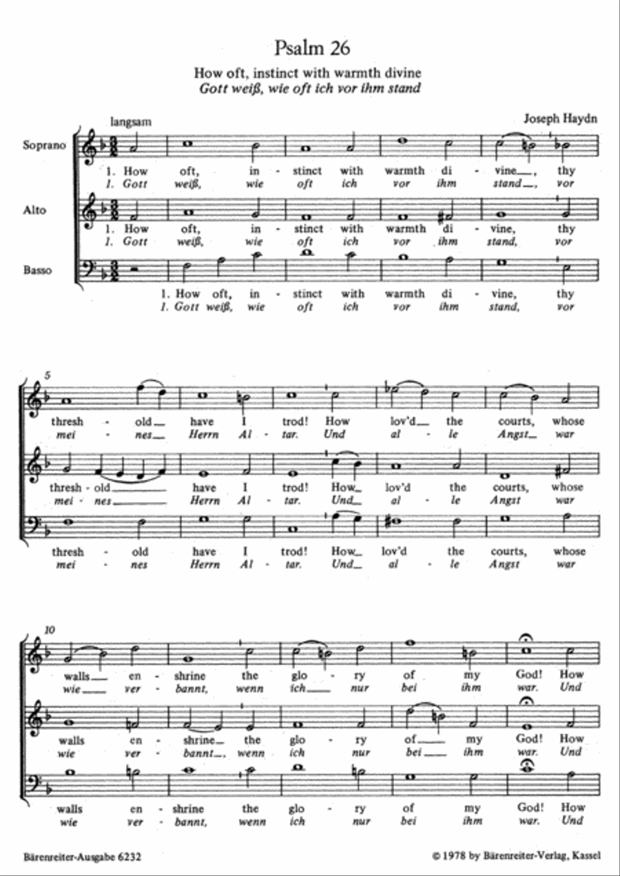 Sechs Psalmen Hob XXIII:Anhang 3-Part scores gallery preview page 2