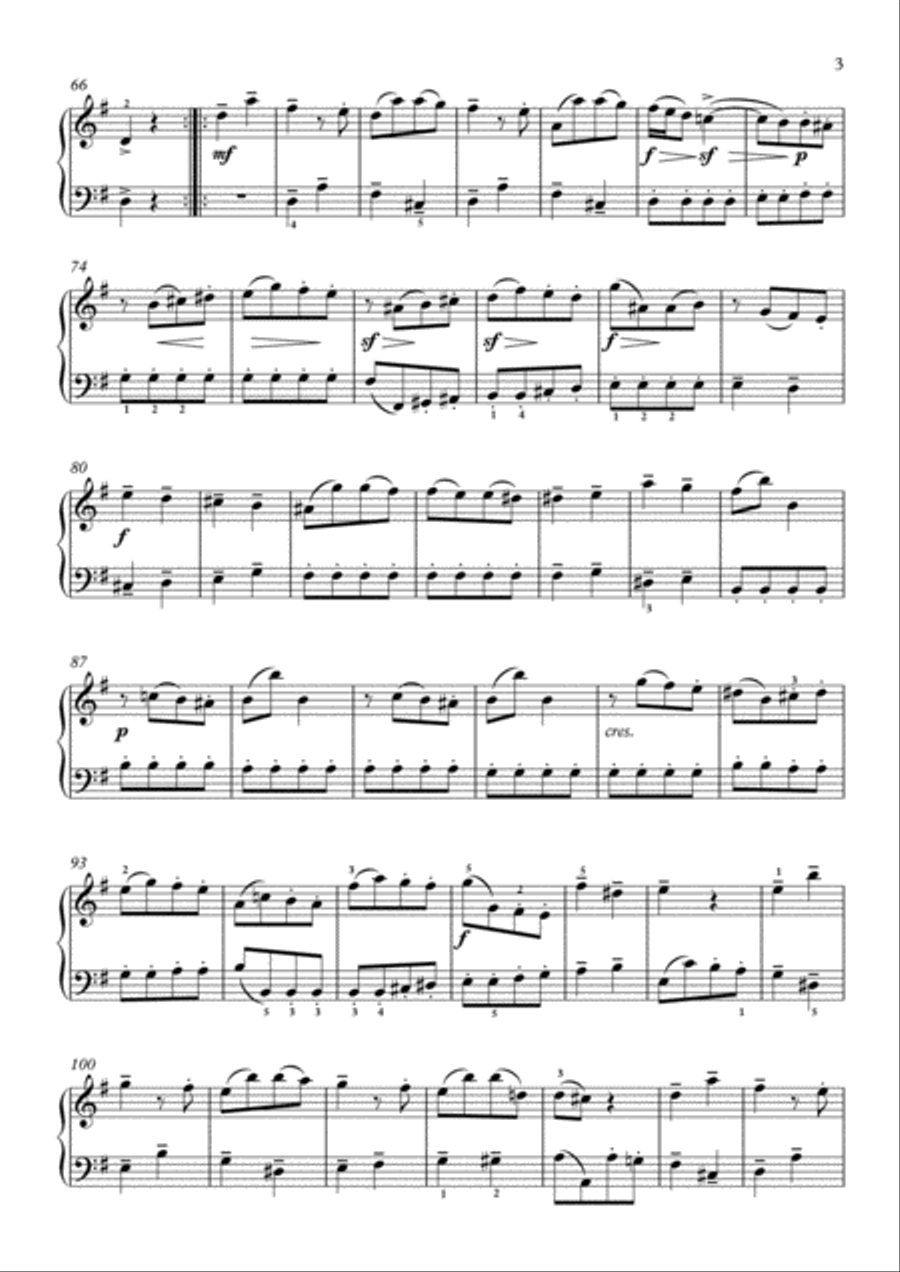 Scarlatti-Sonata in G-Major L.176 K.91(piano) Piano Solo scores gallery preview page 4