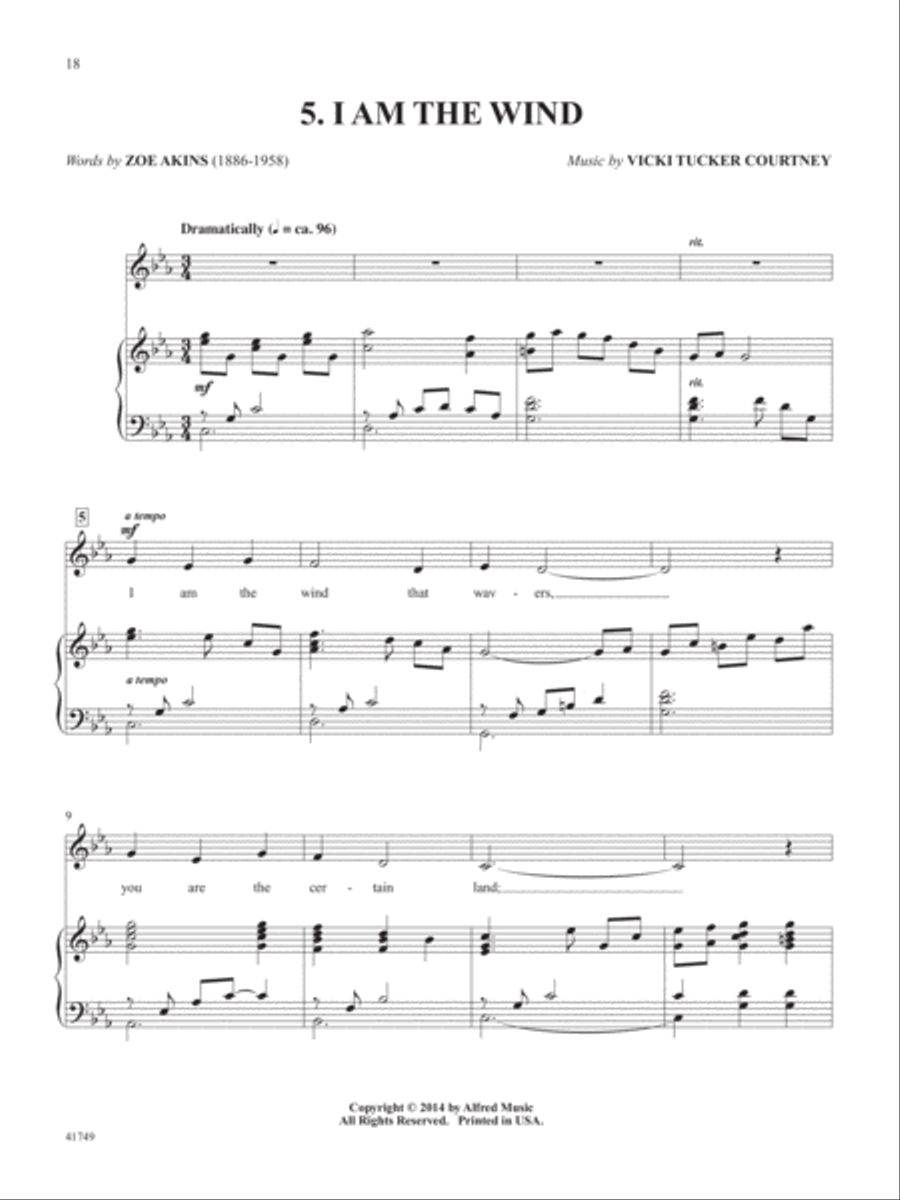 Contemporary Art Songs for Women Voice Solo scores gallery preview page 7