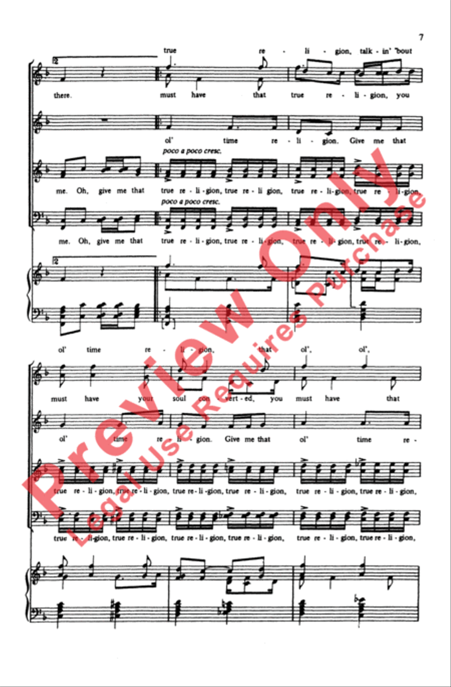 You Must Have That True Religion 4-Part scores gallery preview page 7