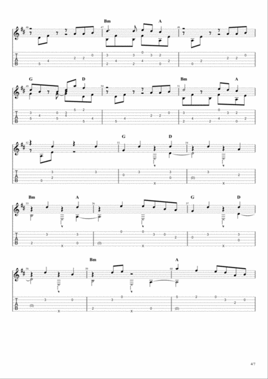 The Bones Guitar Tablature scores gallery preview page 4