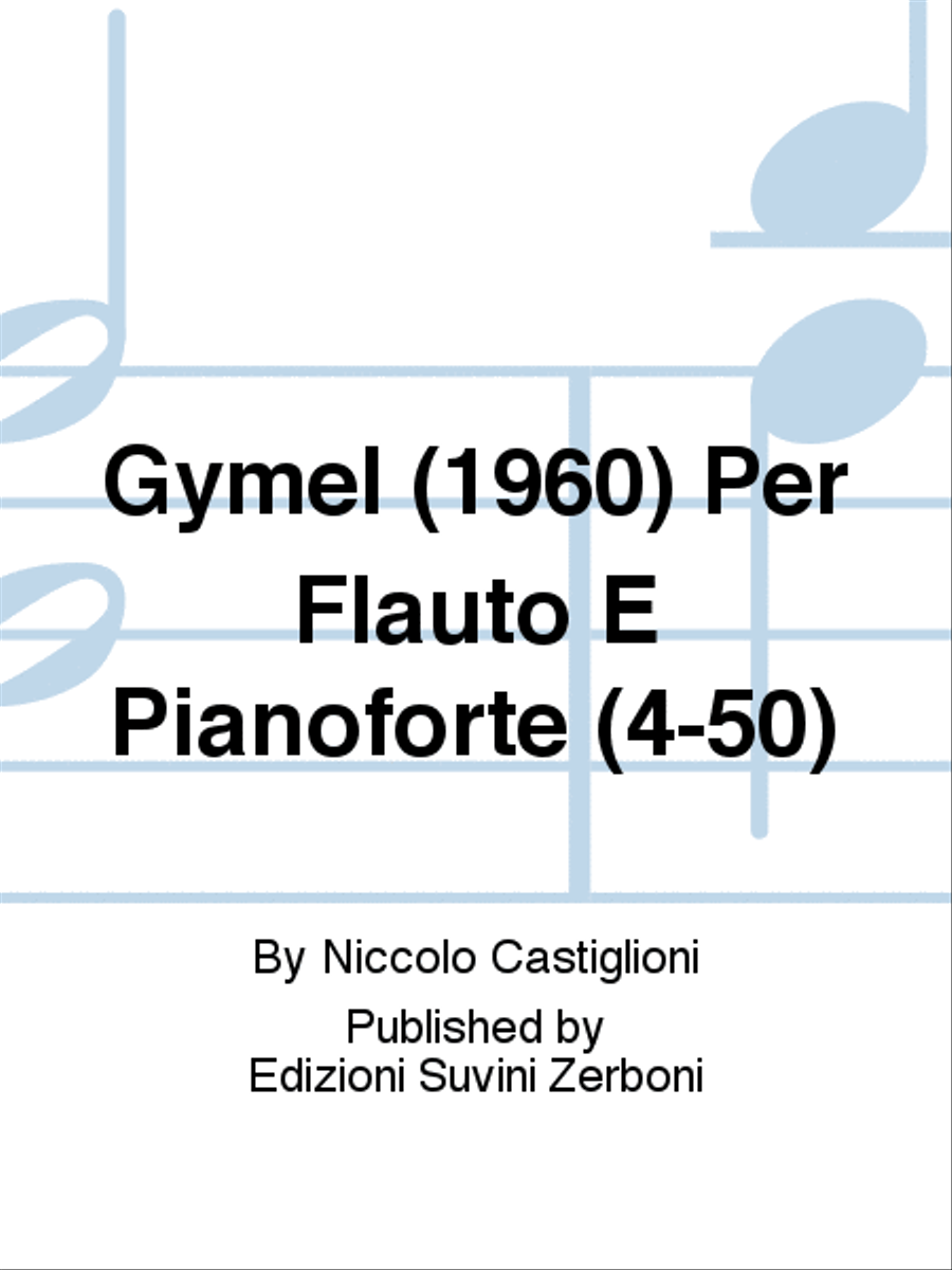 Gymel (1960) Per Flauto E Pianoforte (4-50) Flute Solo scores gallery preview page 1