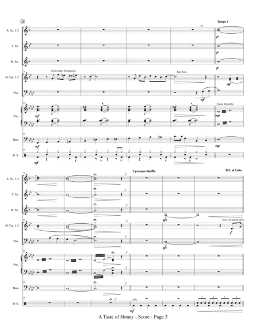 A Taste Of Honey Jazz Ensemble scores gallery preview page 5