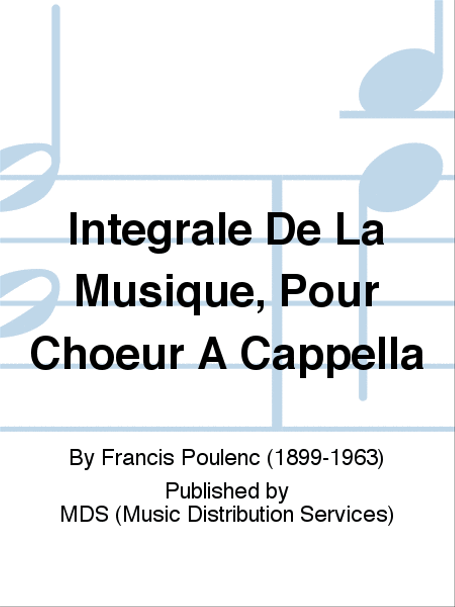 Integrale de la Musique, pour Choeur a Cappella A Cappella scores gallery preview page 1