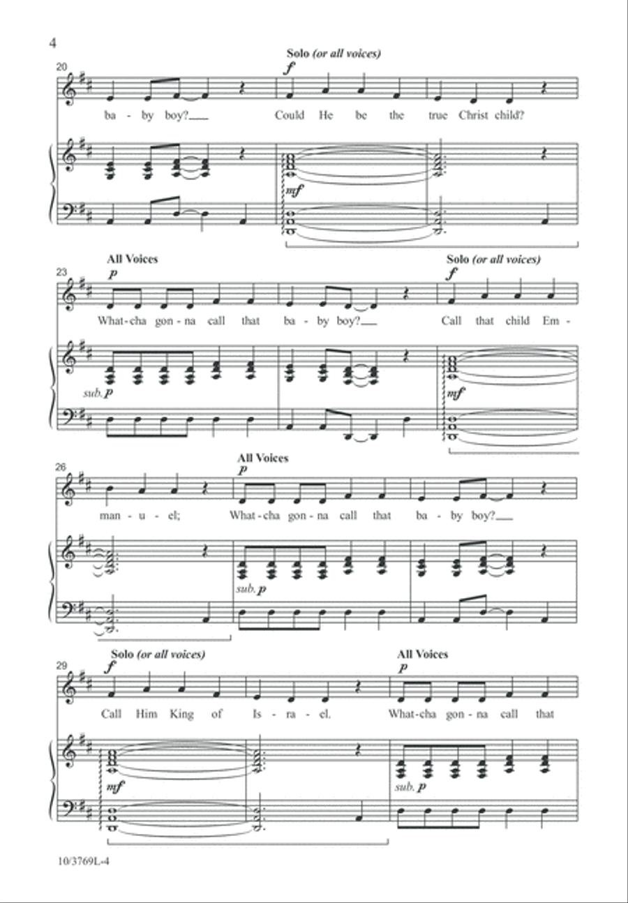 Call Him Jesus Call Him Jesus Unison Choir scores gallery preview page 4