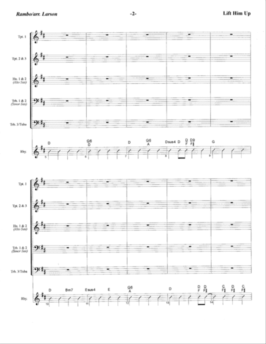 Lift Him Up Piano scores gallery preview page 2