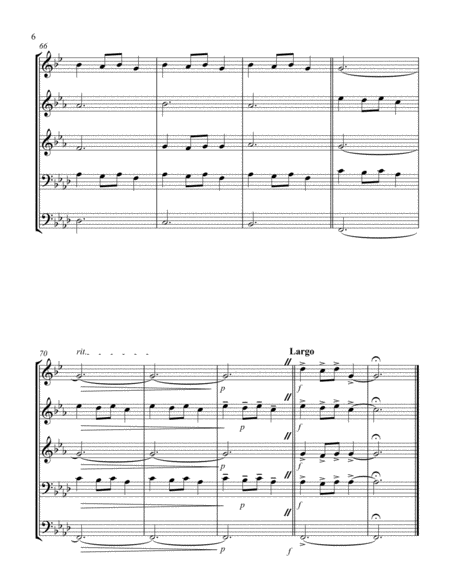 Carol of the Bells (F min) (Brass Quintet - 1 Trp, 2 Hrn, 2 Trb) image number null