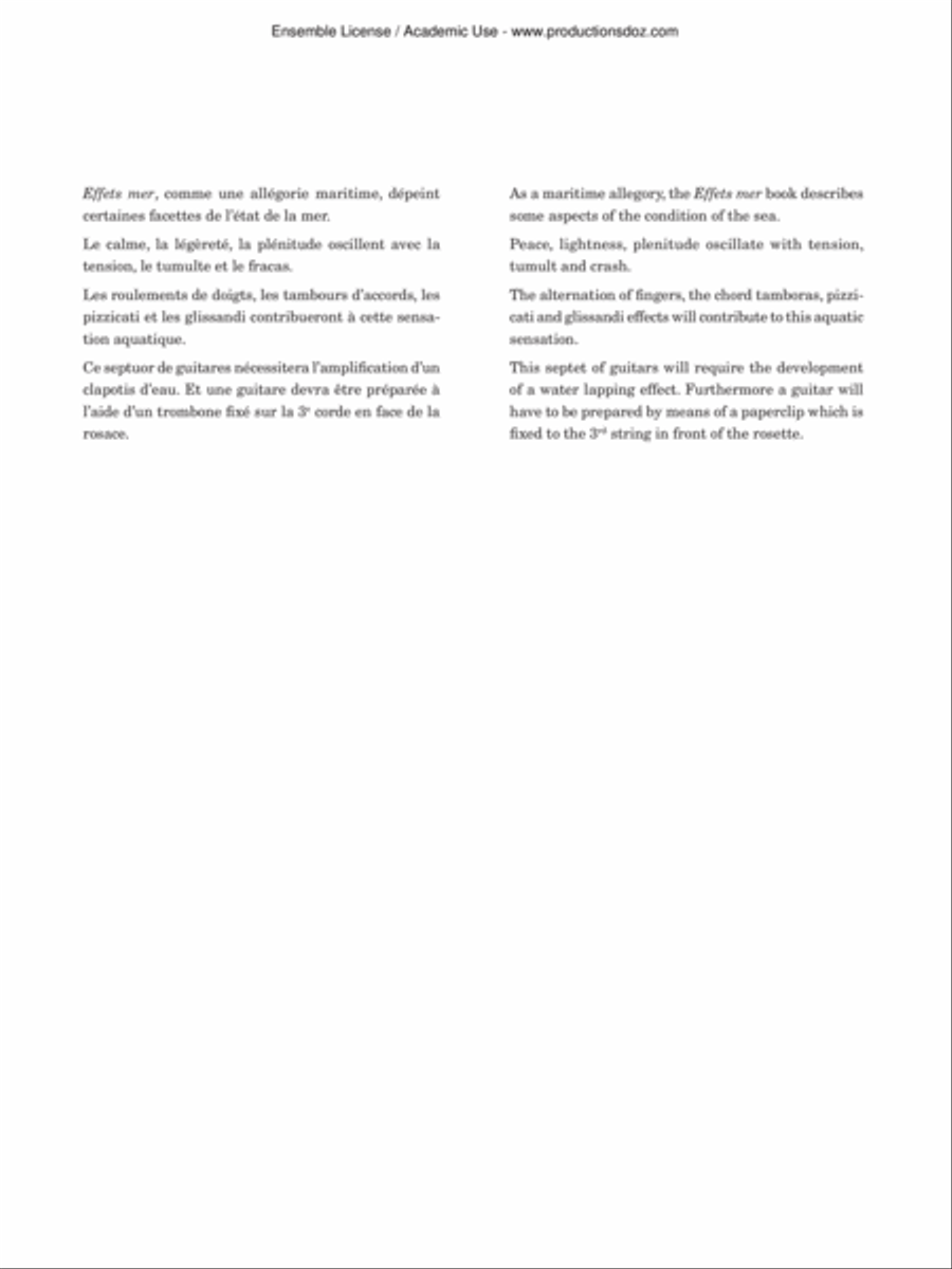Effets mer Effets mer Classical Guitar scores gallery preview page 2