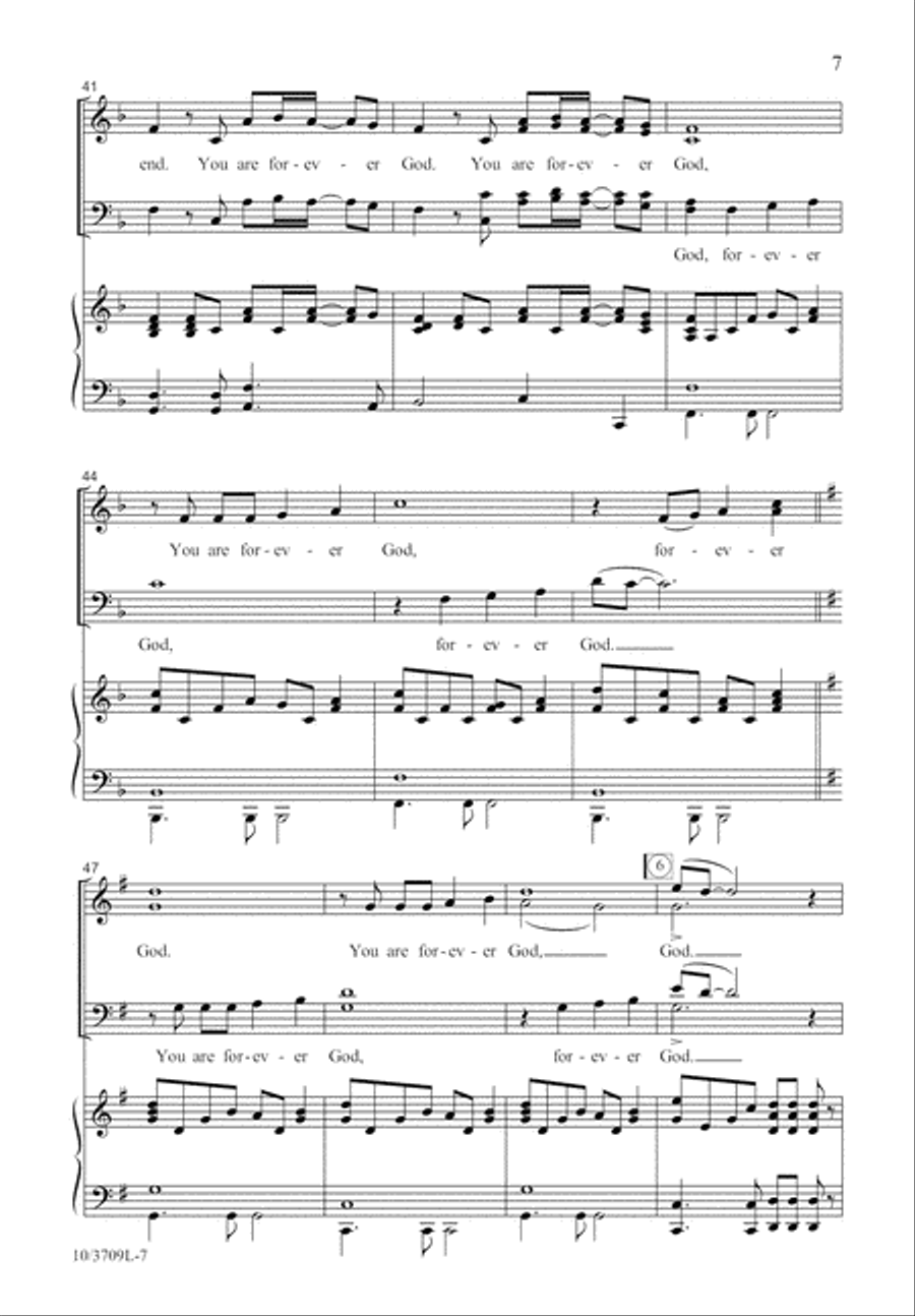 You Are Forever God You Are Forever God 4-Part scores gallery preview page 7
