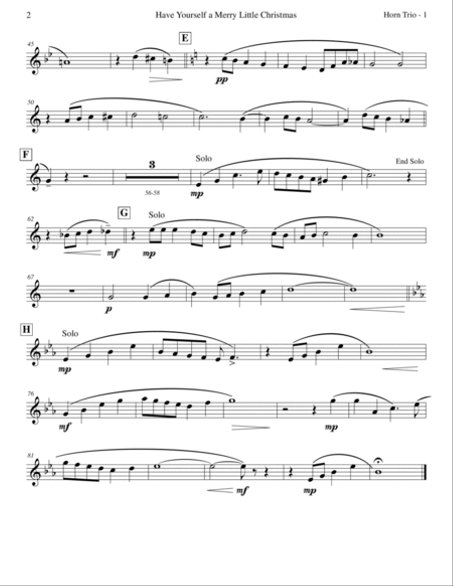 Have Yourself A Merry Little Christmas Brass Trio scores gallery preview page 6