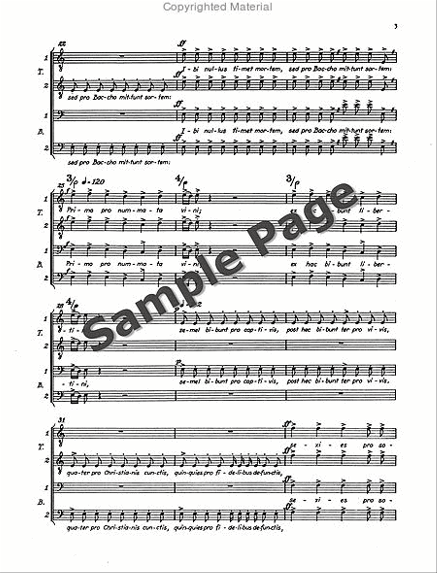 In taberna quando sumus from Carmina Burana TTB scores gallery preview page 4