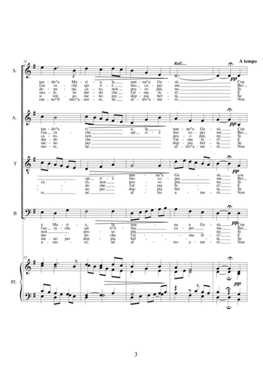 Fermarono i cieli - Choir SATB a cappella or with piano - organ image number null