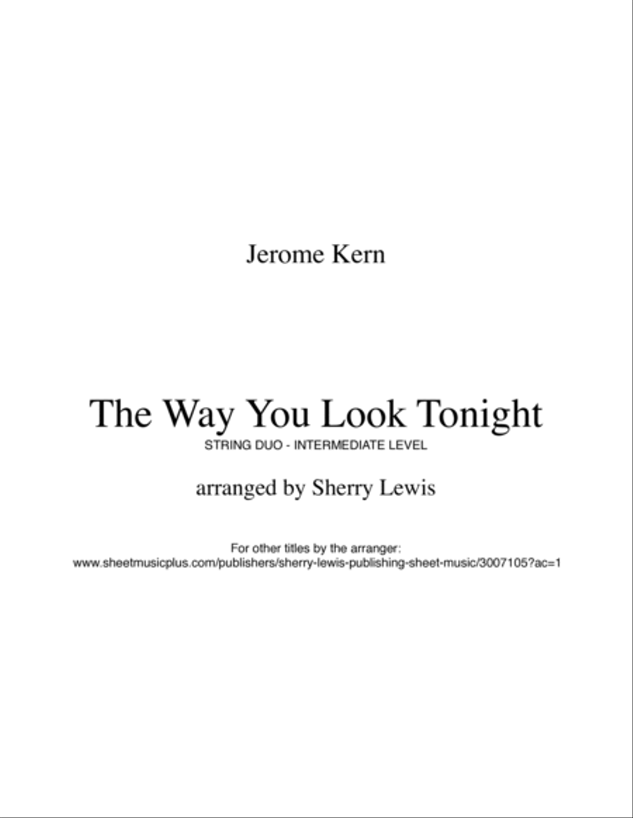 The Way You Look Tonight String Duet scores gallery preview page 2