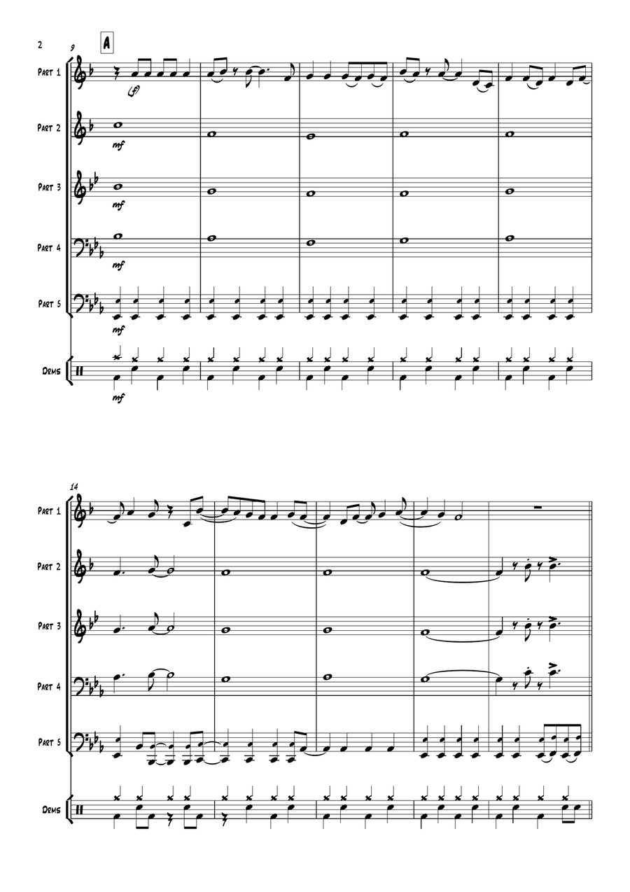 I'm Still Standing Brass Quintet scores gallery preview page 4