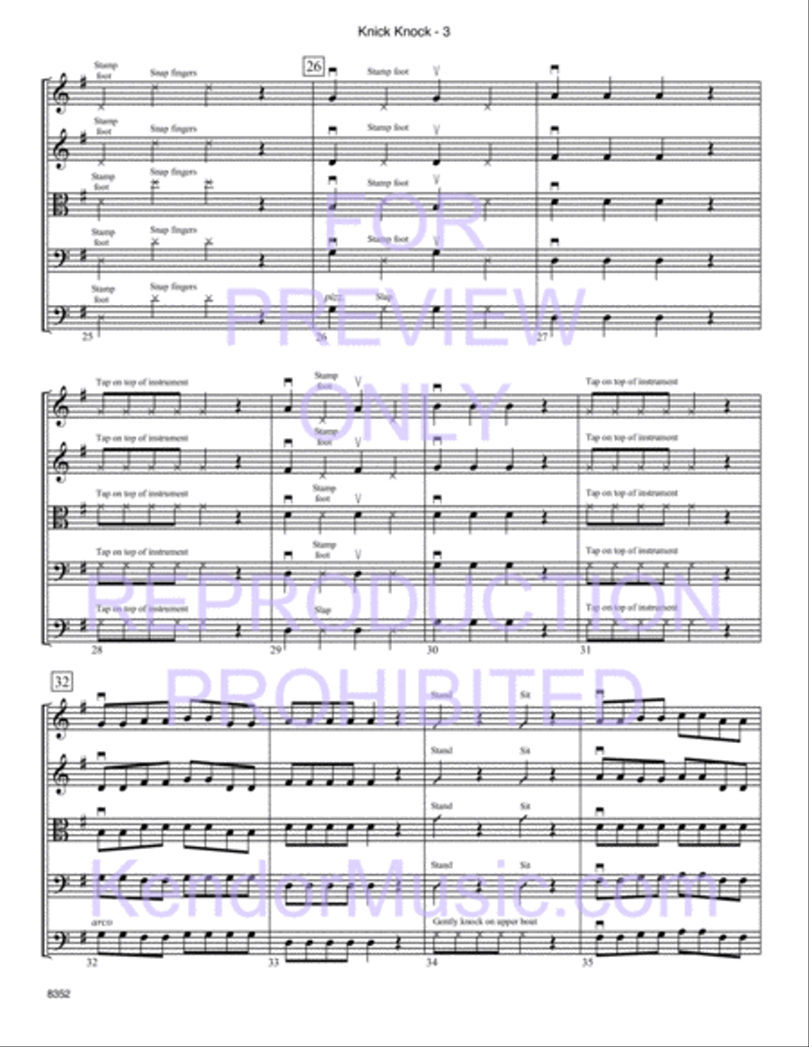 Knick Knock String Orchestra scores gallery preview page 4