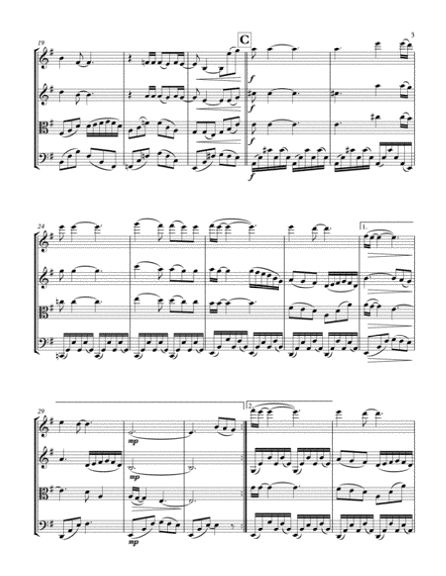 Nights In White Satin String Quartet scores gallery preview page 3