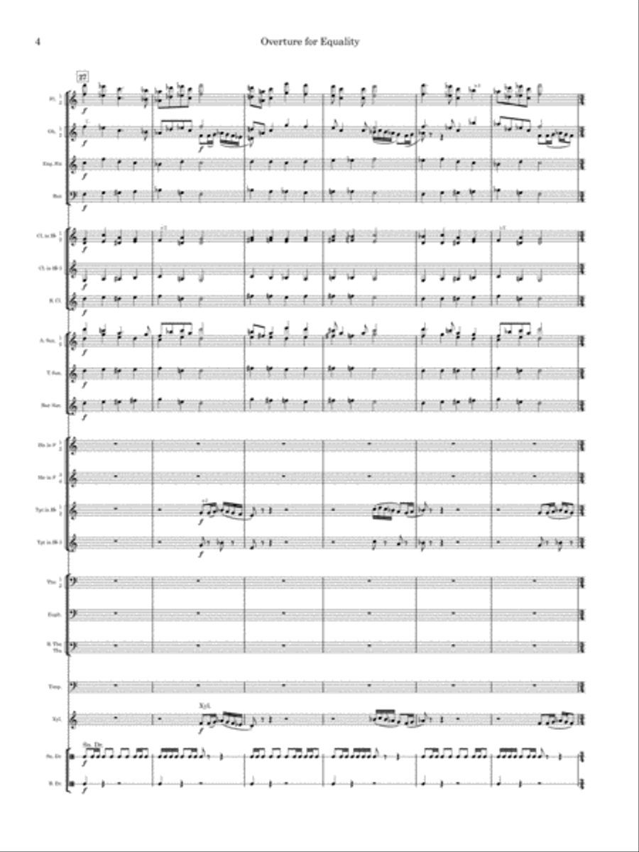 Overture for Equality (Band) Concert Band scores gallery preview page 6