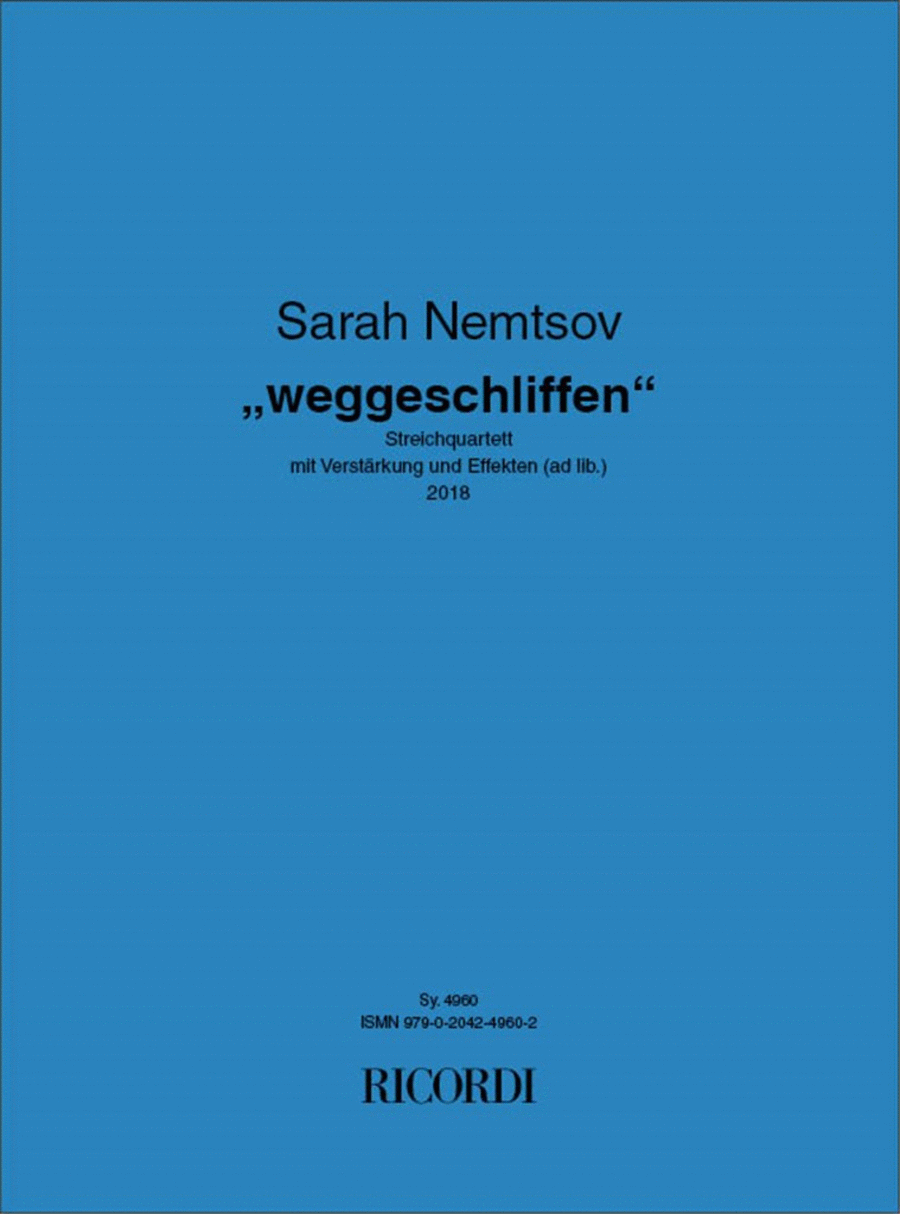 weggeschliffen weggeschliffen String Quartet scores gallery preview page 1