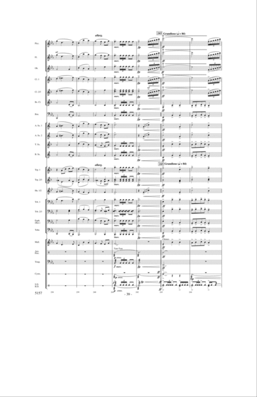 Fate of the Gods Concert Band scores gallery preview page 38