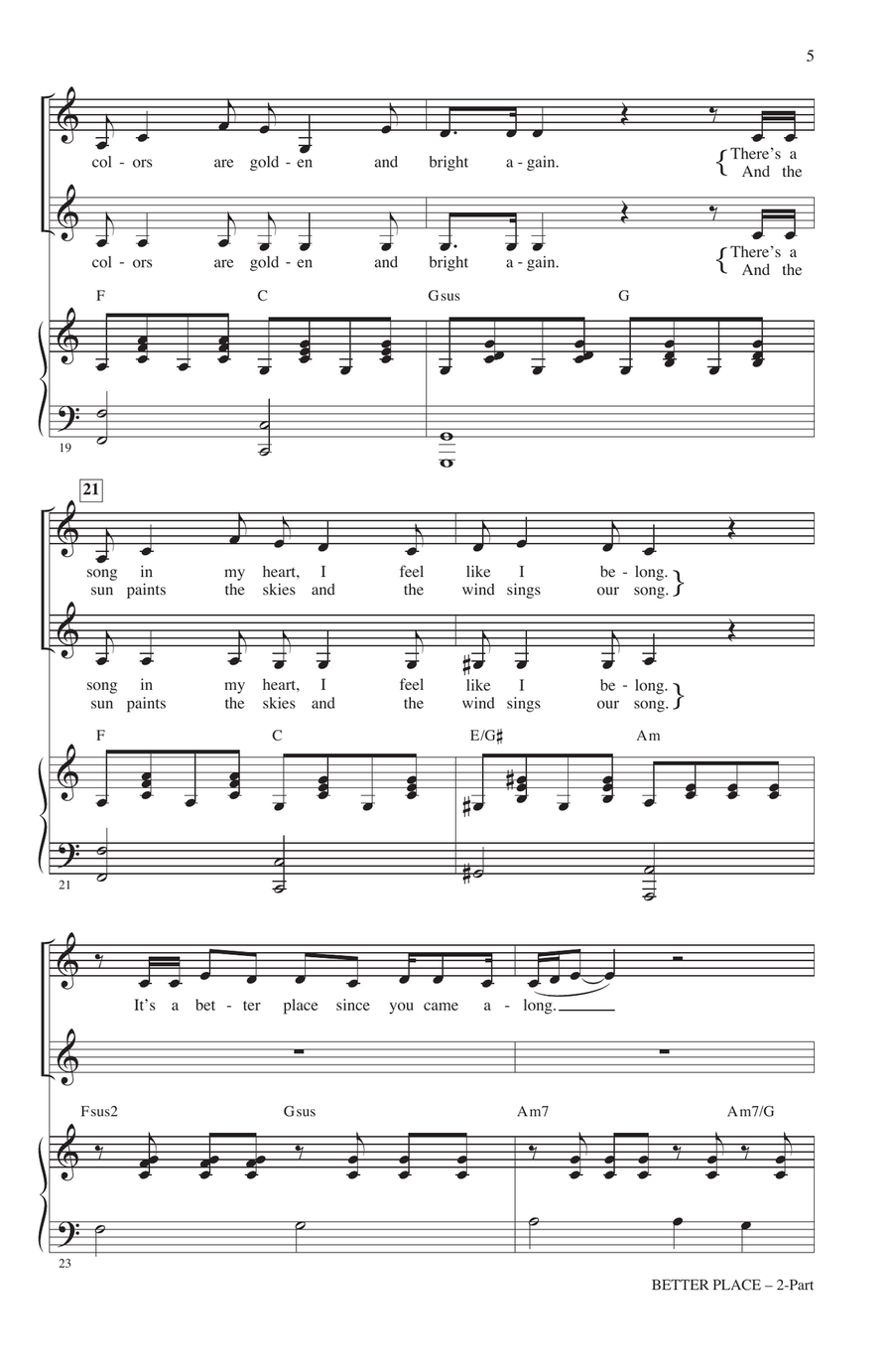 Better Place (arr. Ed Lojeski) 2-Part scores gallery preview page 4