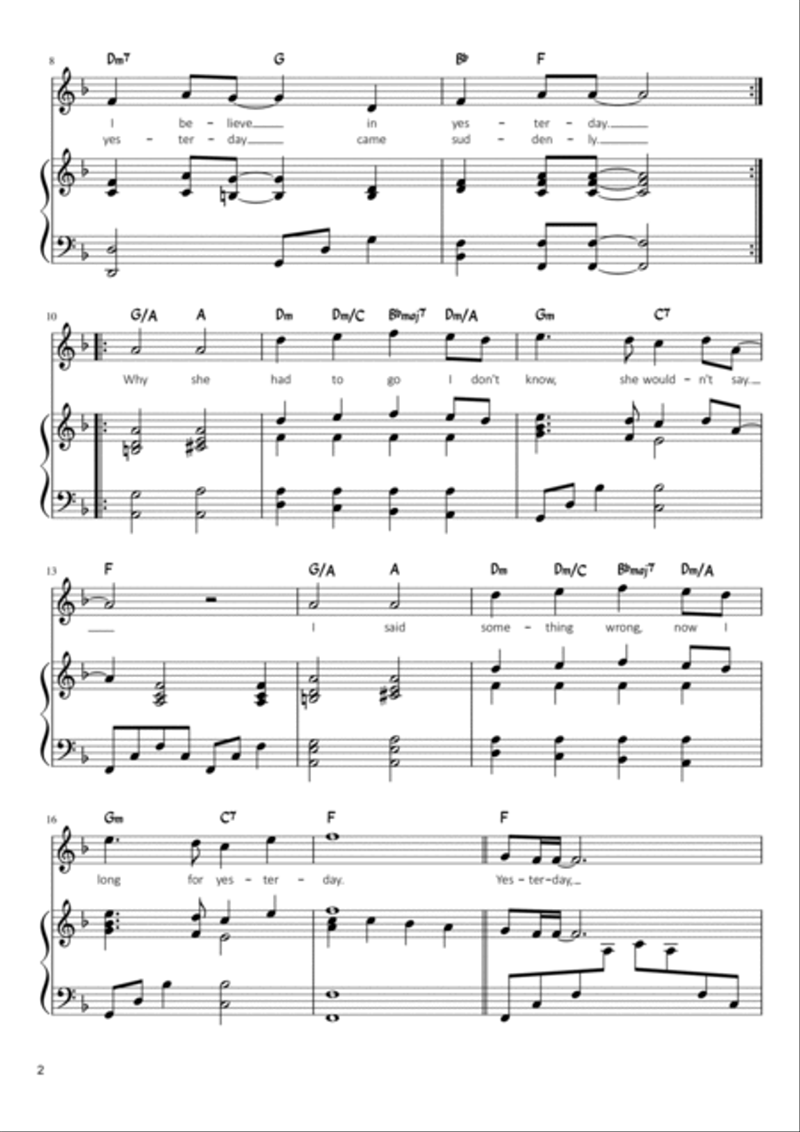 Yesterday Voice scores gallery preview page 2