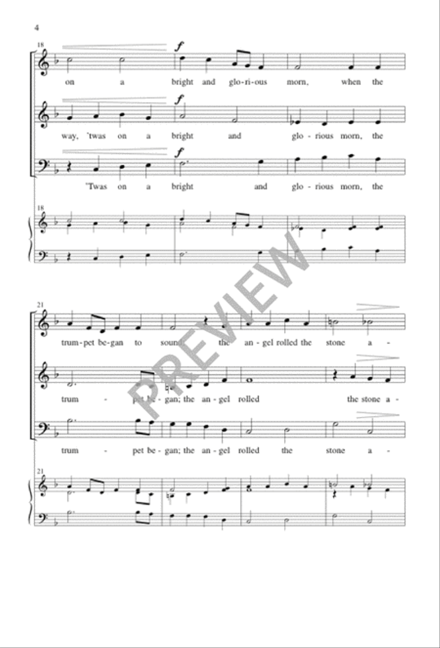 The Angel Rolled the Stone Away 3-Part scores gallery preview page 5