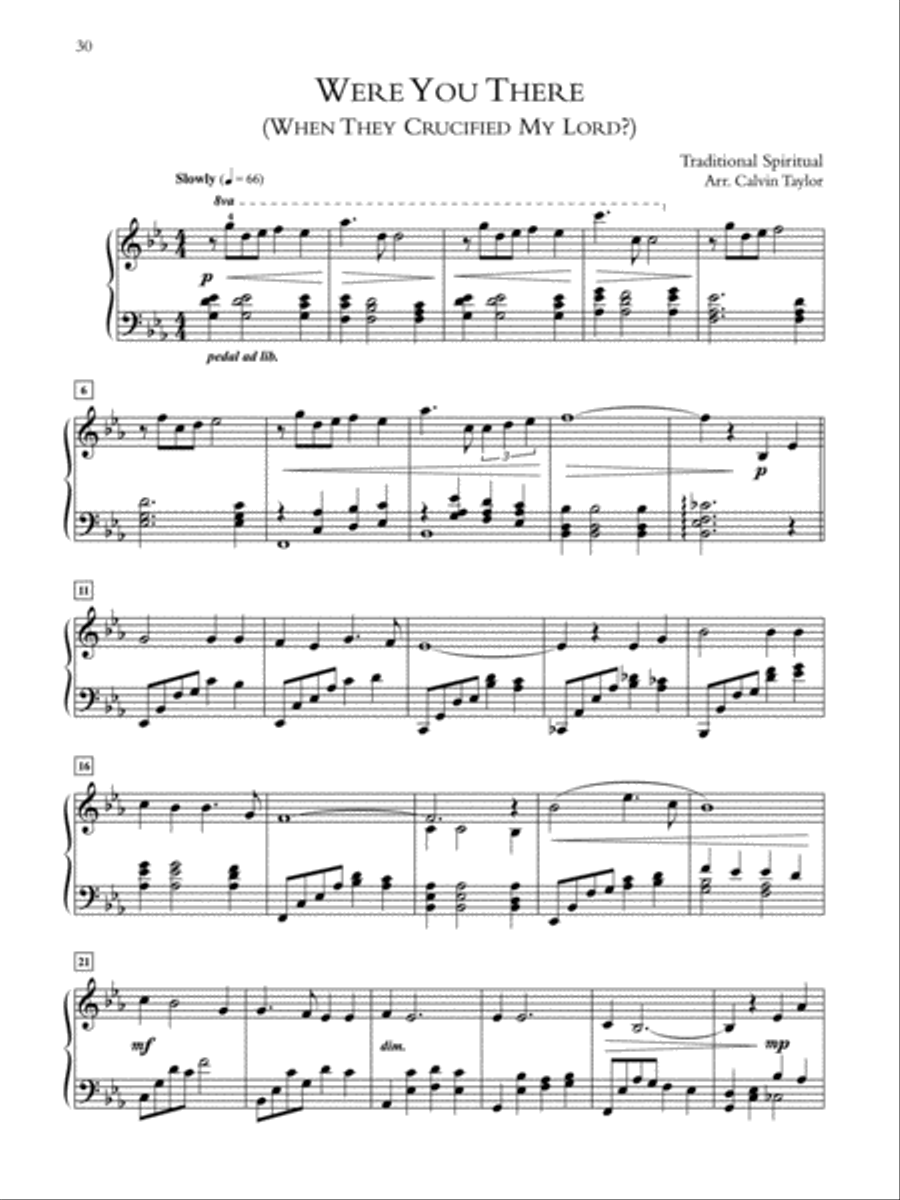 Spirituals for Worship Piano Solo scores gallery preview page 4