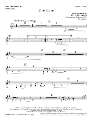 First Love - Bass Clarinet (sub. Tuba)