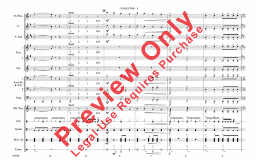 Everything Is Awesome (from The LEGO Movie) Marching Band scores gallery preview page 6