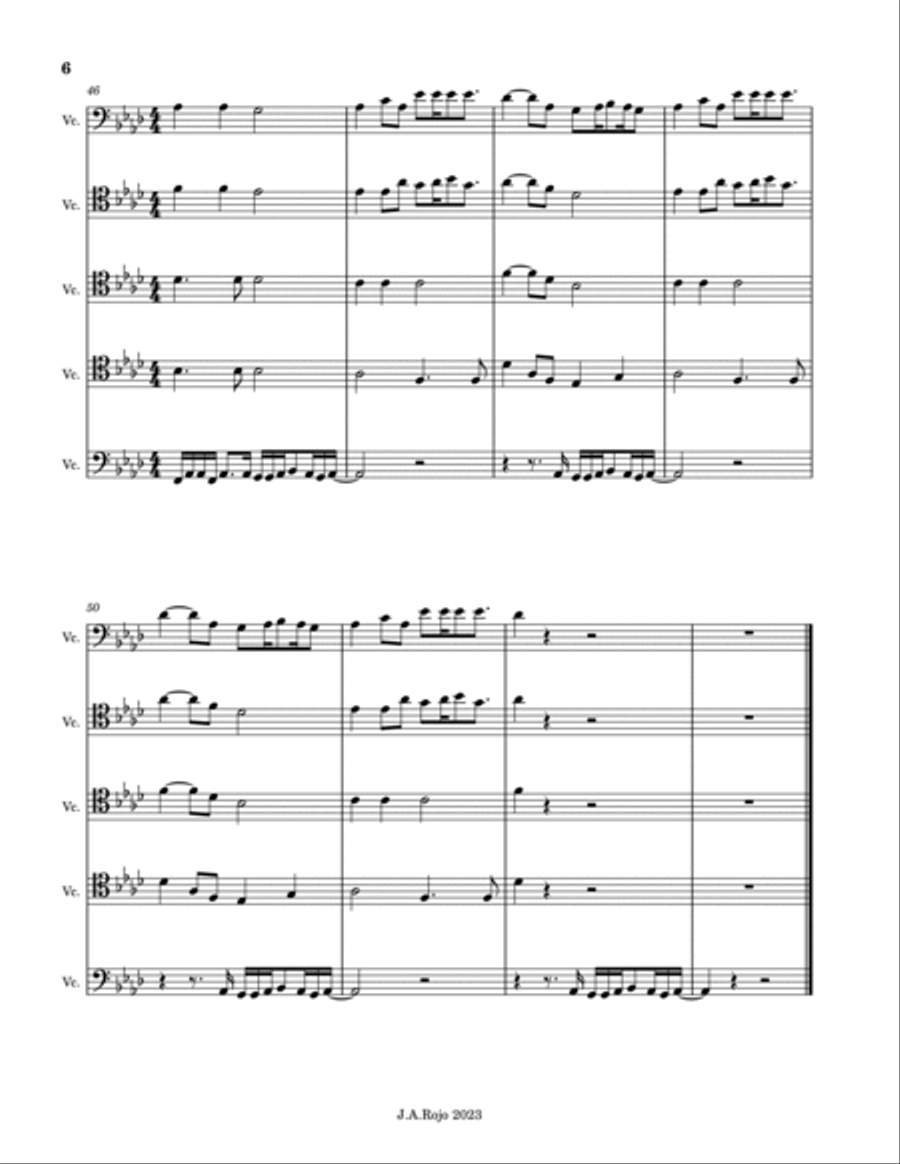 Total Eclipse Of The Heart String Quintet scores gallery preview page 6