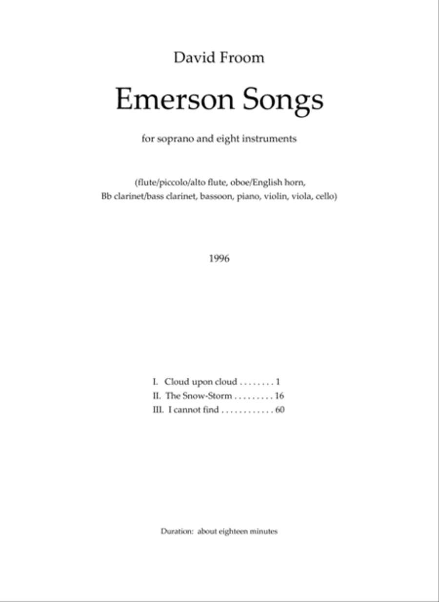 [Froom] Emerson Songs