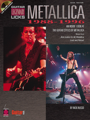Book cover for Metallica – Legendary Licks 1988-1996