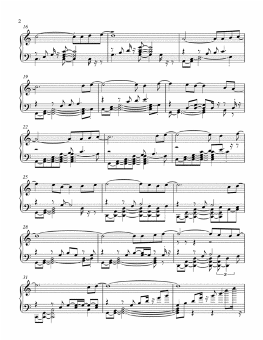 Hope (For Us All) Piano Solo scores gallery preview page 2