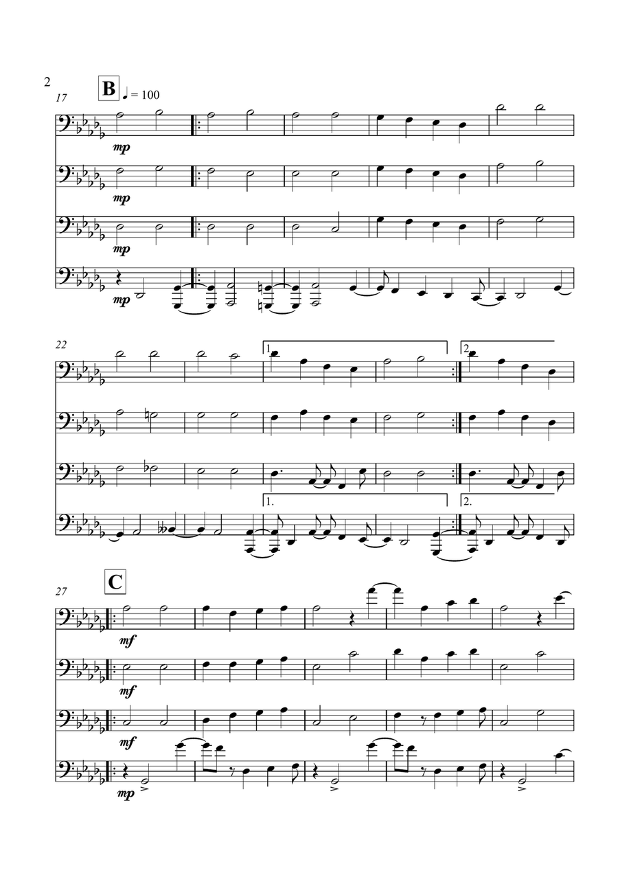 Appassionata Brass Quartet scores gallery preview page 2