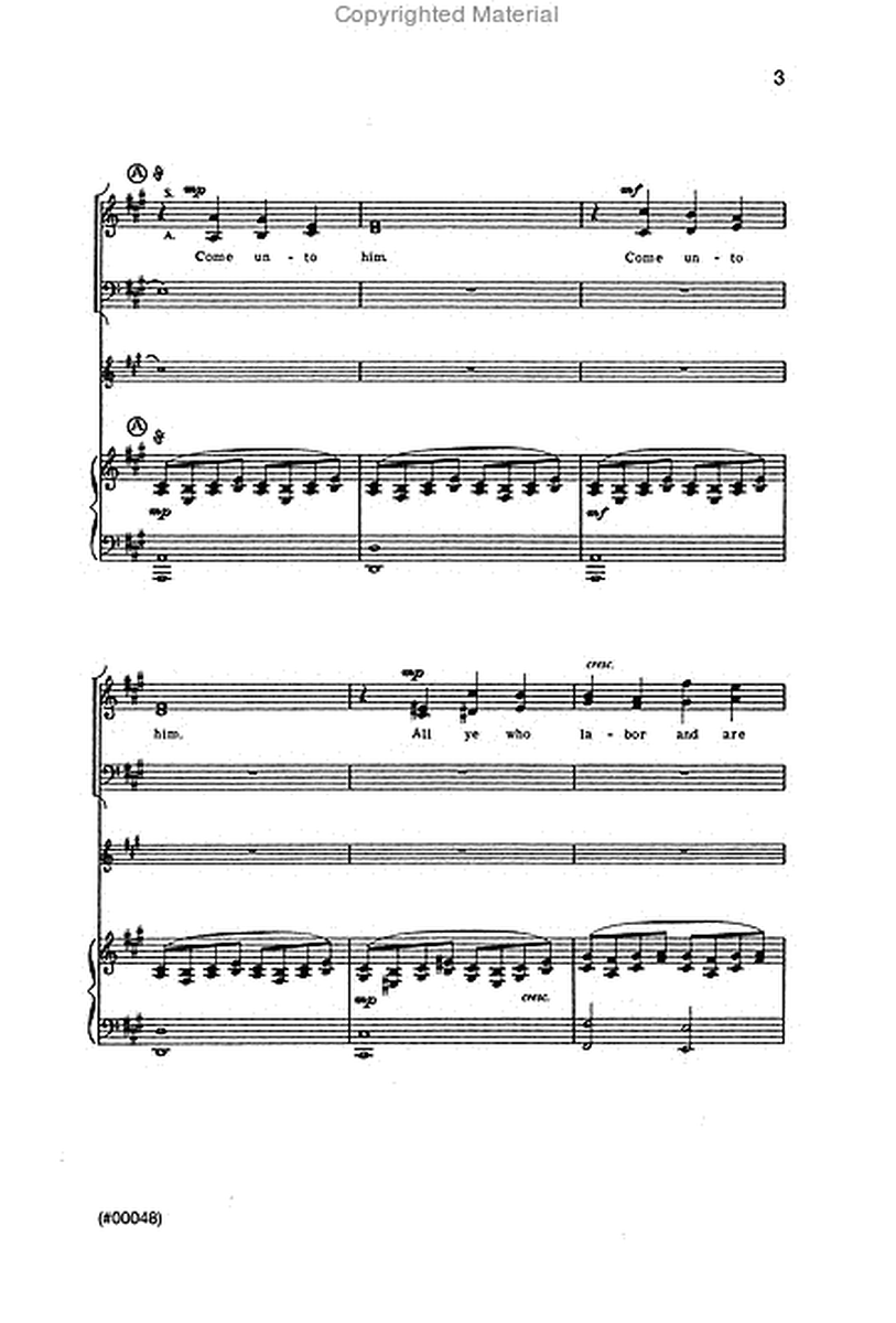 Come Unto Him - SATB, Piano & C Instrument image number null