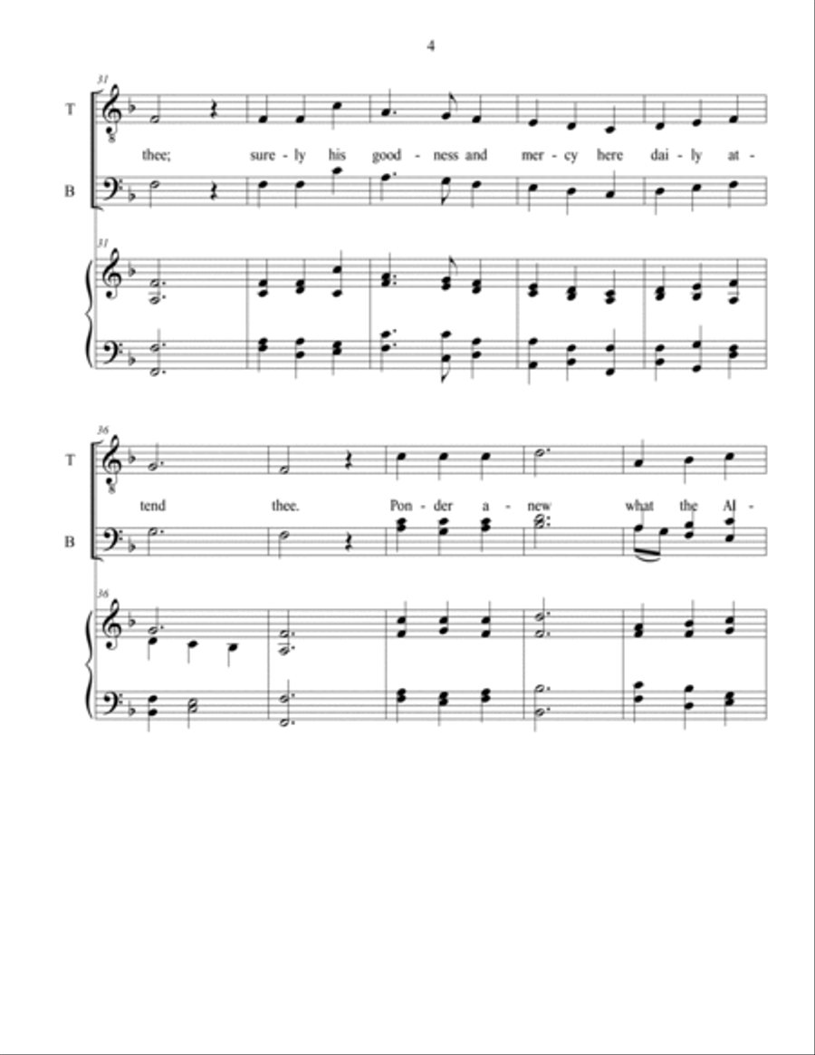 Praise to the Lord, the Almighty TB scores gallery preview page 4