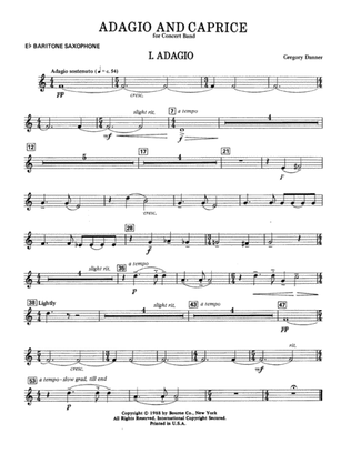 Adagio and Caprice - Eb Baritone Sax