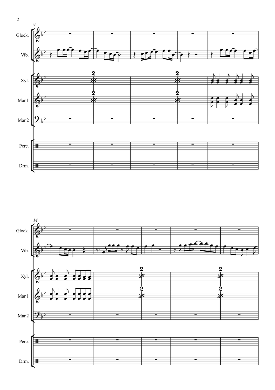 Wake Me Up Percussion Ensemble scores gallery preview page 4