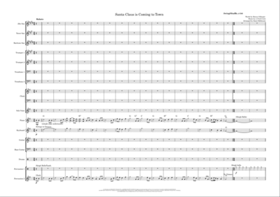 Santa Claus Is Comin' To Town School and Community scores gallery preview page 1
