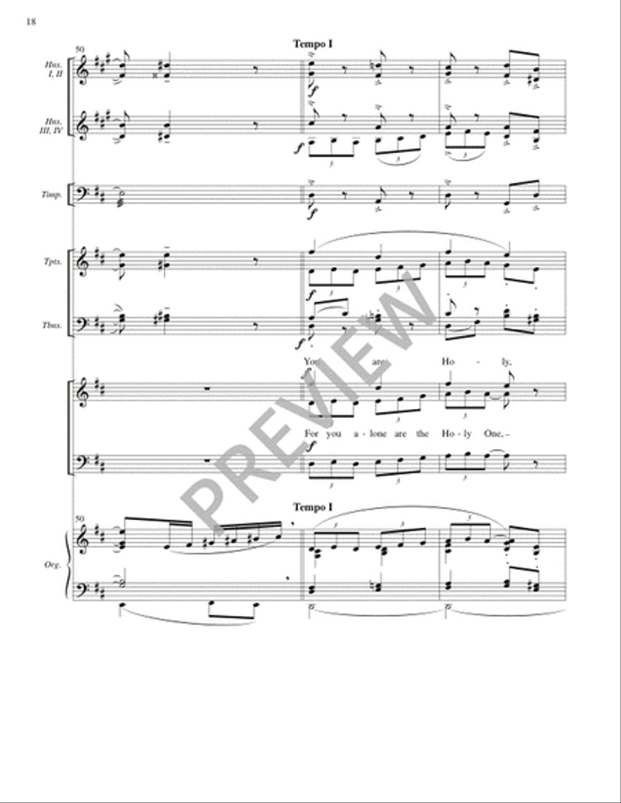 Mass for the City (Full Score) 4-Part scores gallery preview page 18