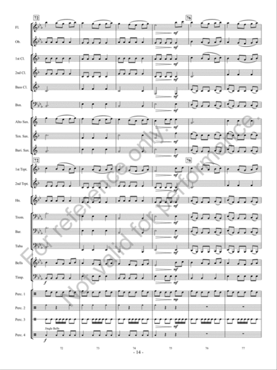 Cowbell Lullaby Concert Band scores gallery preview page 15