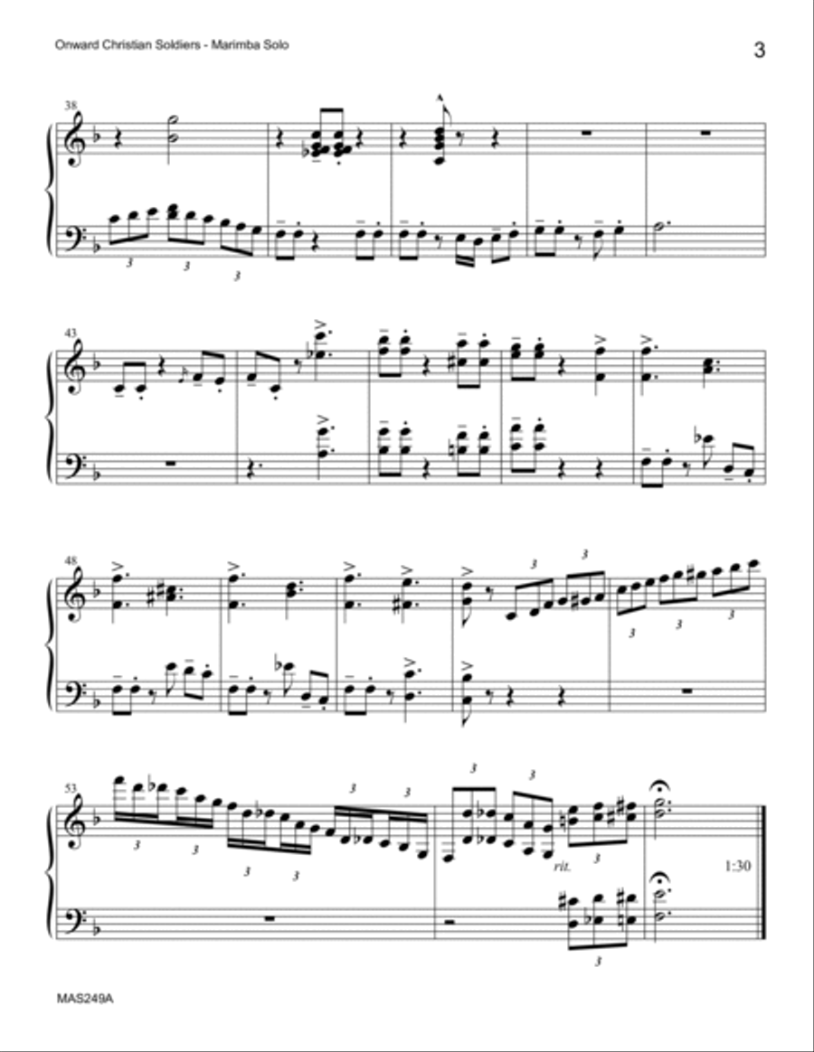 4 SACRED SOLOS FOR KEYBOARD PERCUSSION (Marimba & Vibraphone) - challenging! Marimba scores gallery preview page 3