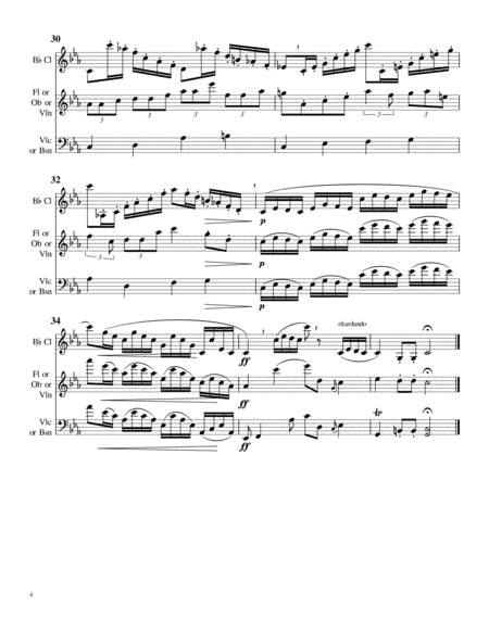 D Minor Etude for Clarinet, Flute (or Oboe or Violin), and Cello (or Bassoon) image number null