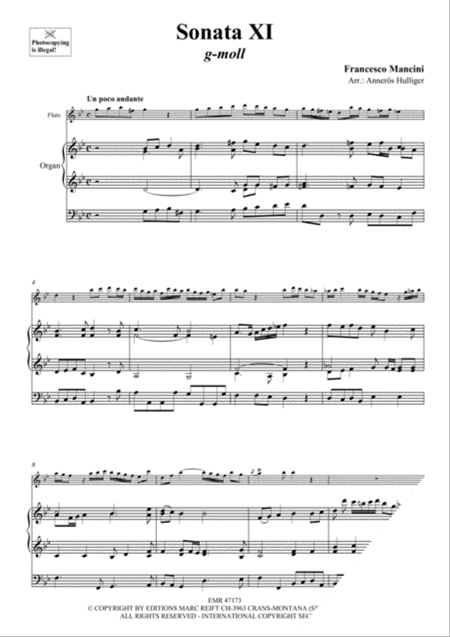 Sonata XI Sonata XI Flute scores gallery preview page 3