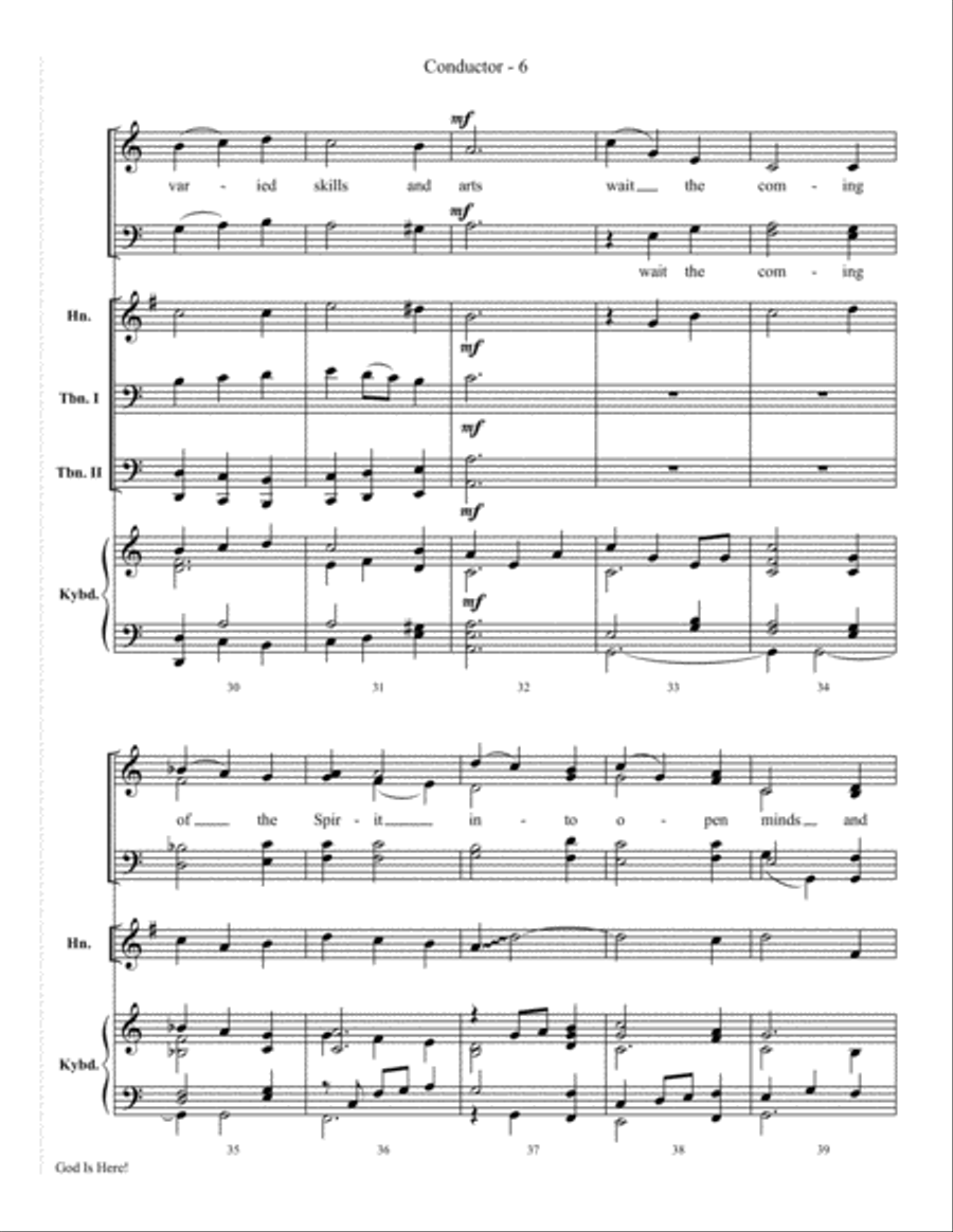 God Is Here 4-Part scores gallery preview page 8