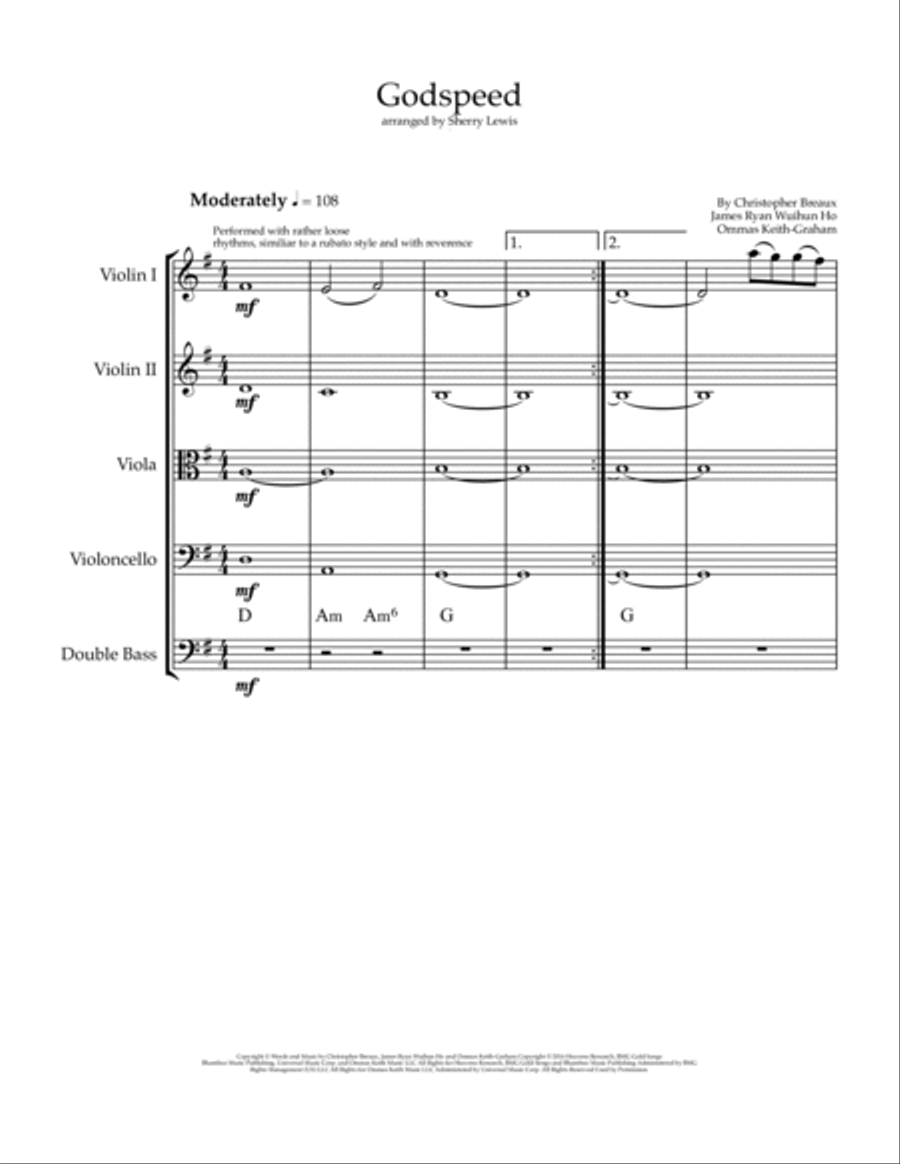 Godspeed String Quintet scores gallery preview page 3