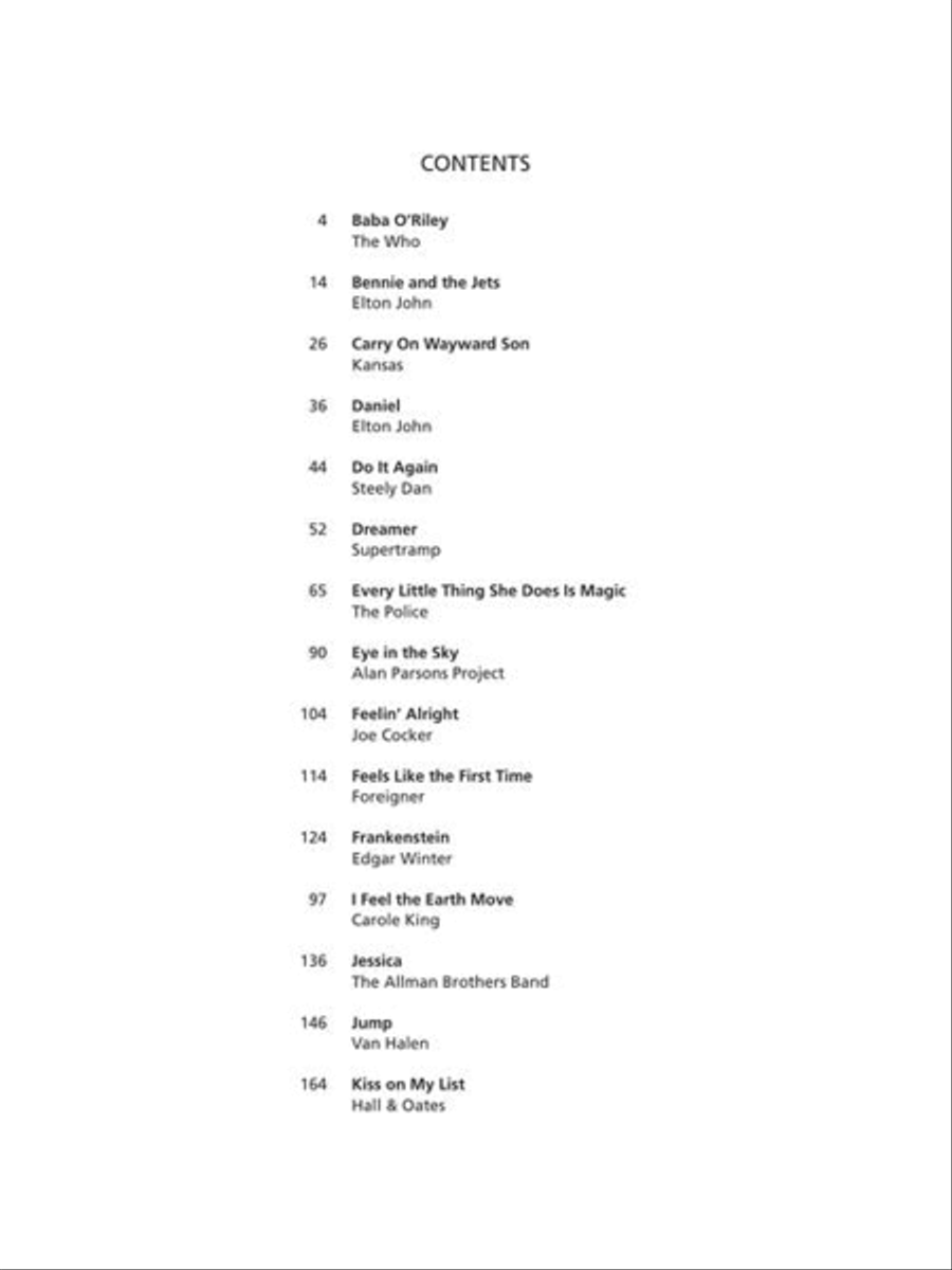 Rock Hits Piano scores gallery preview page 3